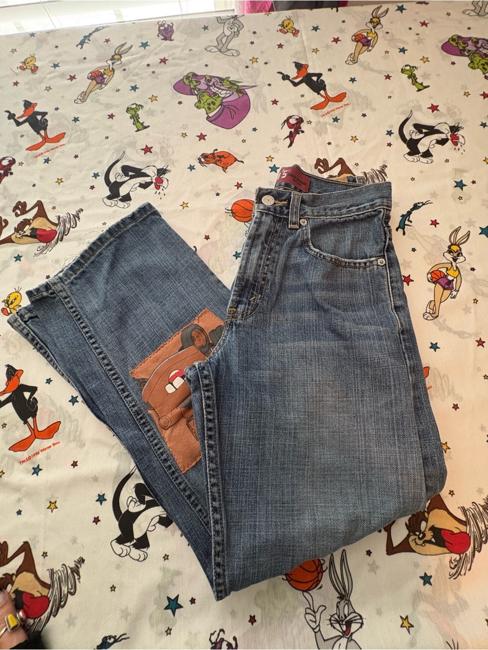Levi's blue denim jeans with red label